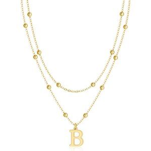 Elegant 14K Gold Plated Initial Necklace with Lobster Clasp - Jewelry Gift